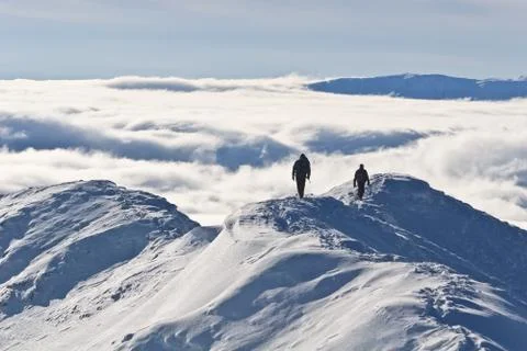 Mountain top in winter Stock Photos