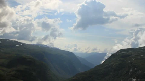 Mountain tops and clouds at eye level Stock Footage 27521091