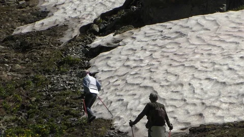 Mountain tourism Video stock 107825695