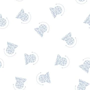 Mountain tourism glyph seamless pattern Illustrazione stock
