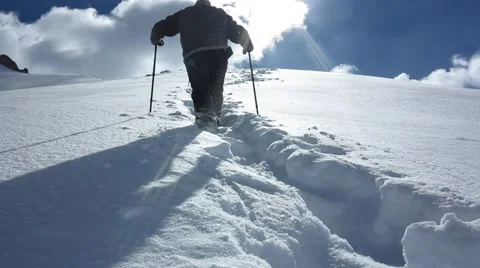 Mountain tourist Stock Footage 58637067