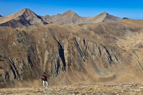 Mountain tourist Stock Photos
