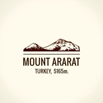 Mountain tourist vector logo. Emblem Mount adventures outdoors. Icon of the Stock Illustration