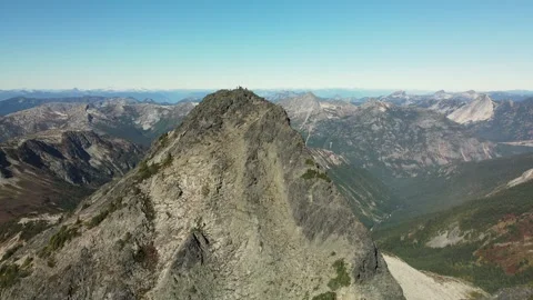 A mountain towering above the rest, Epic Landscape, Aerial View Stock Footage 289486114