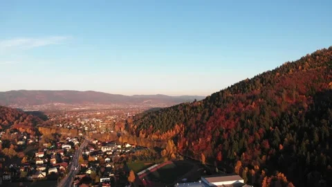 Mountain Town from above Video stock 196420607