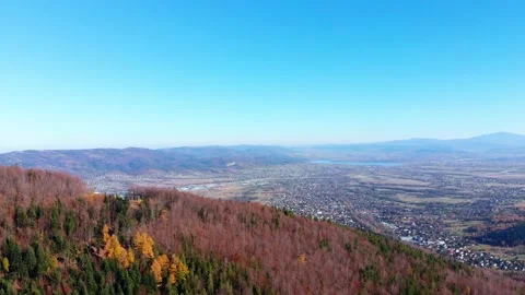 Mountain Town from above Stock Footage 196422052