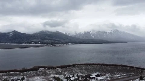 Mountain Town Aerial Stock Footage 170395363