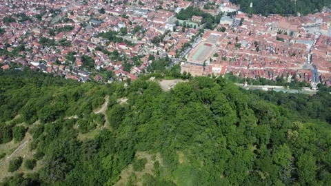 Mountain-town-in-background Stock Footage 279506240