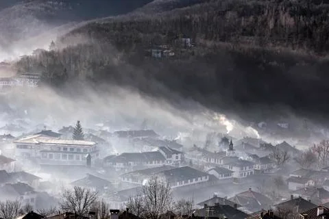 Mountain town Stock Photos