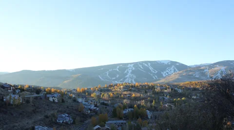 Mountain Town Sunrise Stock Footage 37785984