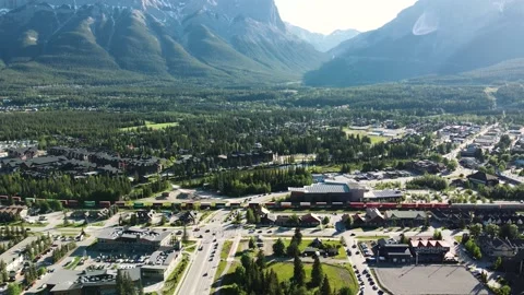 Mountain town train Stock Footage 219271321