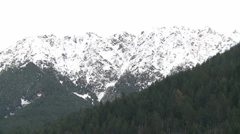 Mountain town zoom Stock Footage 1312120