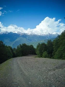 Mountain track Stock Photos