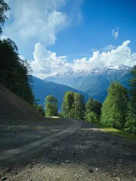 Mountain track Stock Photos