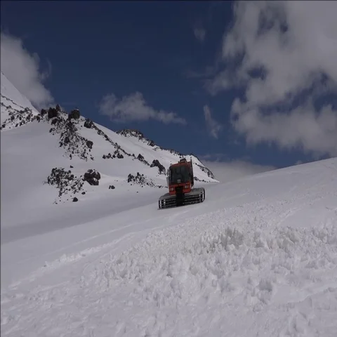 Mountain Tractor quickly approaching the camera. Motivation. Stock Footage 69341144