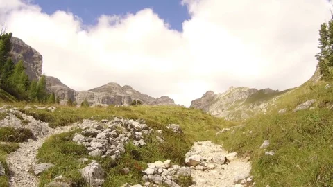 Mountain trail in the antersas area Stock Footage 79687342