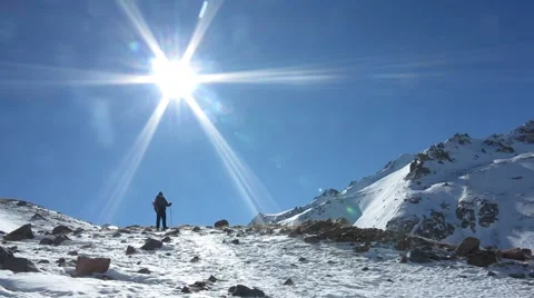 In mountain trail Stock Footage 60063575