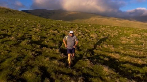 Mountain trail hiking Stock Footage 76584792