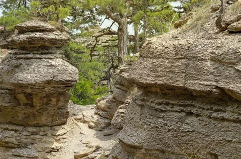 Mountain trail Stock Photos