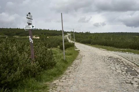 Mountain trail Stock Photos