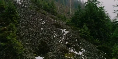 Mountain trail with small stone Stock Footage 280706942