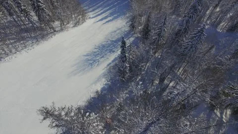 Mountain trail snow Stock Footage 103307027