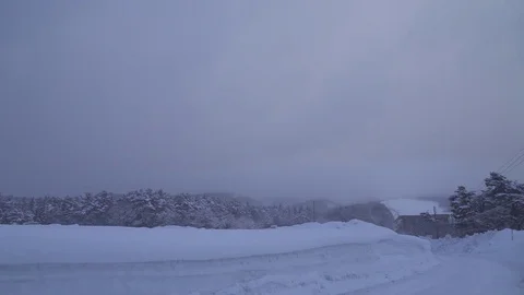 Mountain trail snowplow Stock Footage 75528952