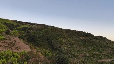 Mountain Trail Through the Mediterranean Landscape – Aerial Drone View Stock Footage 345526530