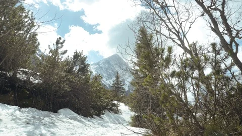 Mountain trail in the valley with a view of the mountains Stock Footage 109389324