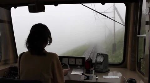 Mountain Train Inside Stock Footage 48632436