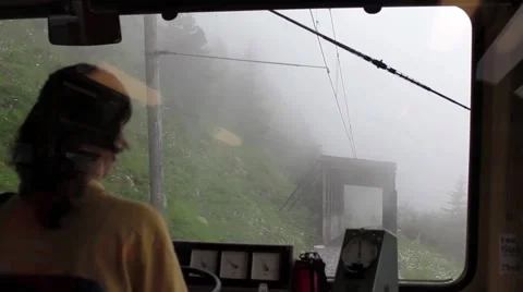 Mountain Train Inside Stock Footage 48632444