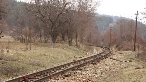Mountain train ,narrow gauge Stock-Footage 73252768