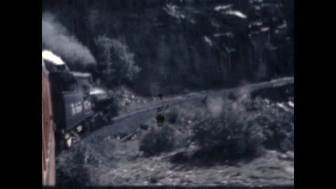 Mountain Train Ride 1972 Stock Footage 246455185