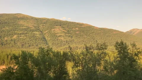 Mountain Train Ride Stock Footage 156973562