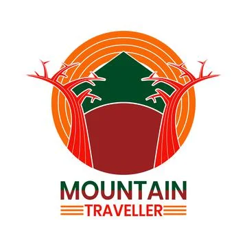 Mountain traveler Stock Illustration
