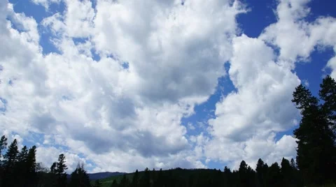 Mountain Tree Cloud Time Lapse Video stock 52794001