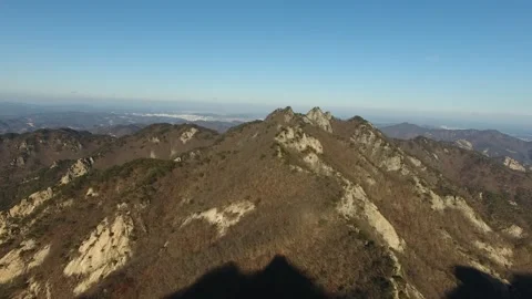 Mountain with trees and blue sky Video stock 303391864
