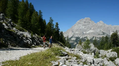 Mountain trekking Stock Footage 22699634