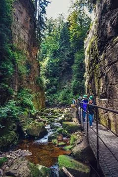 Mountain trekking Stock Photos