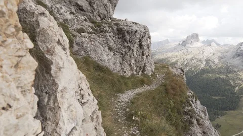 Mountain trial Stock Footage 122250577