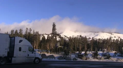 Mountain Truck Stop Stock Footage 45616162
