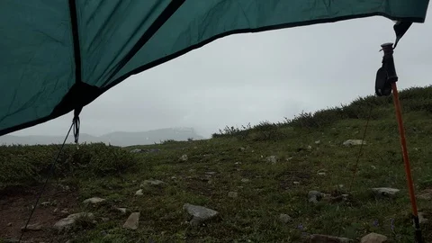 Mountain tundra in the rain. Stock-Footage 116552412