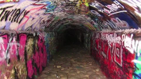 Mountain tunnel Video stock 150627531