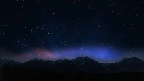 Mountain under the galaxy Stock Footage 112769210