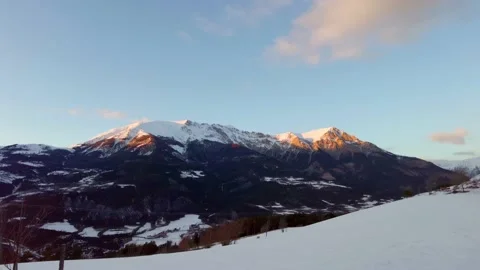 Mountain under the snow Stock Footage 232250132
