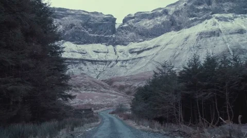 Mountain Valley After Snowfall Stock Footage 71468671