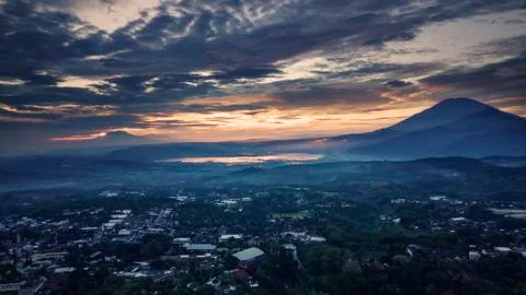 Mountain valley with beautiful cloud Foto stock