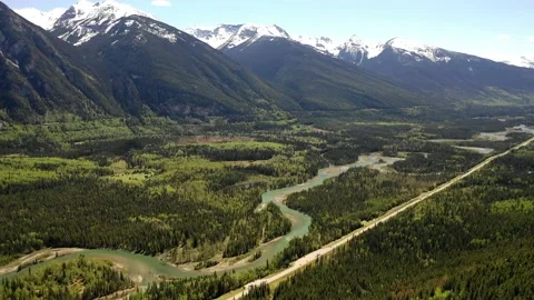 Mountain Valley Canada Stock Footage 134343377