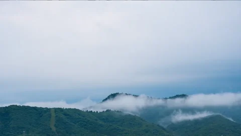 Mountain Valley Cloud Movement After Summer Rain Time Lapse Stock Footage 320042319