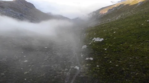 Mountain valley with clouds Stock-Footage 100933976